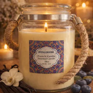 Candle- French Vanilla Scented Candle – 18oz