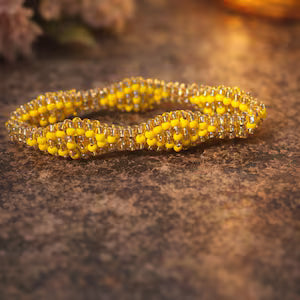 IDE-Handcrafted Yellow Beaded Bracelet – Spiritual Jewelry | Oshun